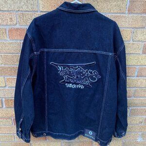 Vintage 1998 South Pole Embroidered Jean Jacket Large Blue